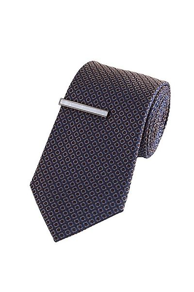 Next Krawatte Seidenkrawatte mit Krawattenklammer – breit (2-St) günstig online kaufen