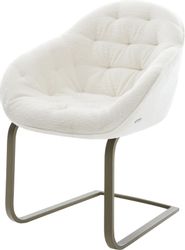 DELIFE Polsterstuhl Gaio-Flex, Freischwinger flach Effektfinish günstig online kaufen