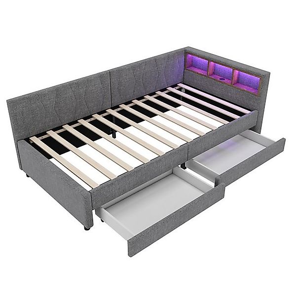 Gotagee Daybett 90x200cm Tagesbett Schlafsofa mit Schubladen USB Typ C günstig online kaufen