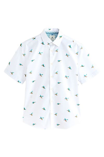 Next Kurzarmhemd Kurzärmeliges Regular Fit Hemd günstig online kaufen