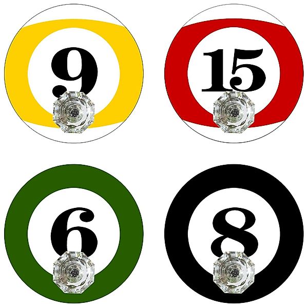 HTI-Line Wandhaken Wandhaken 4er-Set Billard, Flur günstig online kaufen