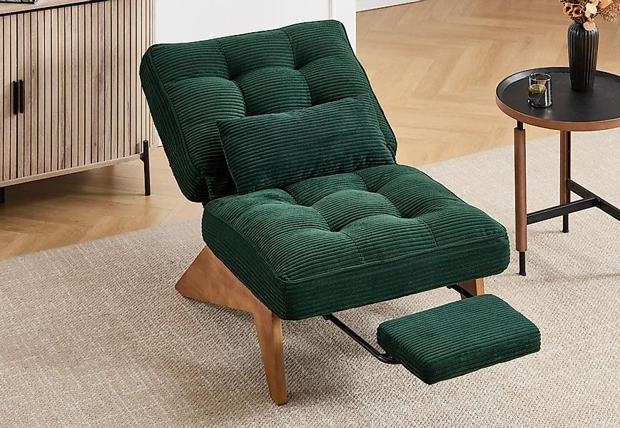 LVHOM Relaxsessel verstellbarer Loungesessel mit Fußstütze günstig online kaufen