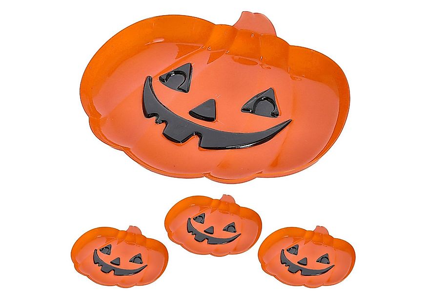 CEPEWA Dekoteller Dekoteller 4er Set 'Pumpkin' PP orange 30x2,5x27cm Kürbis günstig online kaufen