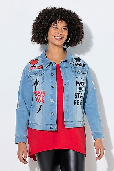 Angel of Style Sommerjacke Jeansjacke Oversize Fit Prints Stretchdenim günstig online kaufen