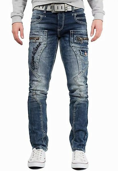 Cipo & Baxx 5-Pocket-Jeans Herren Hose BA-CD296 (1-tlg) mit Reißverschlüsse günstig online kaufen