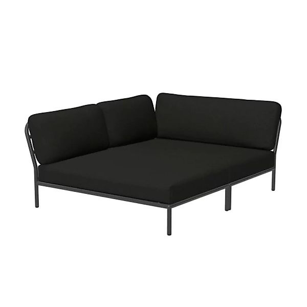 LEVEL Outdoor Eck-Sofa Lounge-Modul 5 Kohle Dunkelgrau Links günstig online kaufen