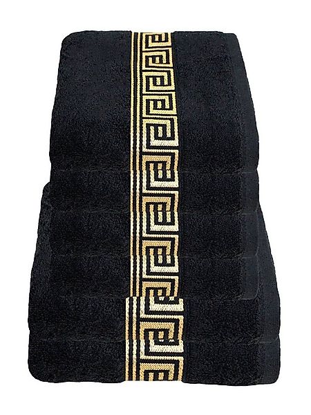 Julie Julsen Handtücher 6-Handtücher-SCHWARZ-GOLD, Baumwolle (6-St) günstig online kaufen