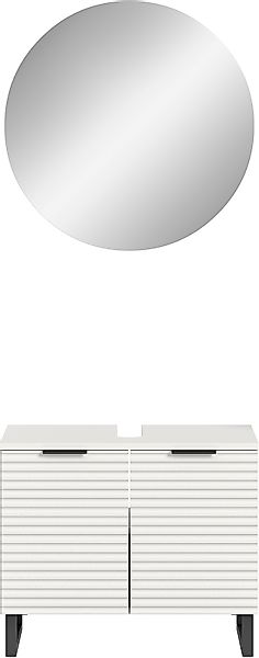 welltime Badmöbel-Set »Litica, Breite 70 cm, hochwertige Rillenfräsung, Met günstig online kaufen