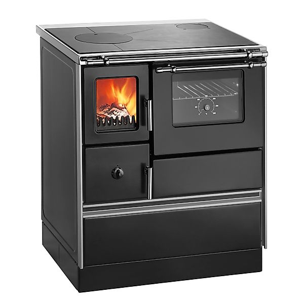 Westminster Küchenherd K76F-70 Stahl Backfach Rechts Schwarz 7,6 kW günstig online kaufen