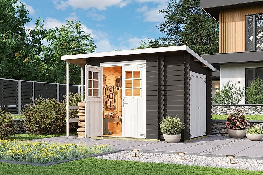 Nordic Holz Gartenhaus "Vilano 3", mit 3 getrennten Bereiche günstig online kaufen