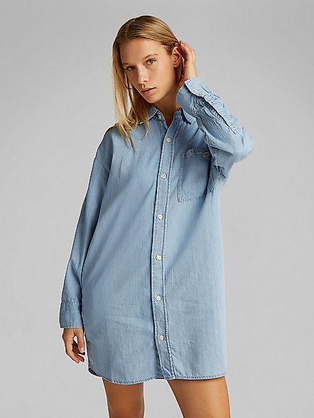 Calvin Klein Jeans Jeanskleid TENCEL LOOSE SHIRT DENIM DRESS mit Logosticke günstig online kaufen