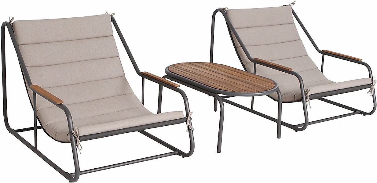 KONIFERA Balkonset "Tarassa" Set, 2x Sessel, 2x Auflage, 1x Tisch, 5 tlg. t günstig online kaufen