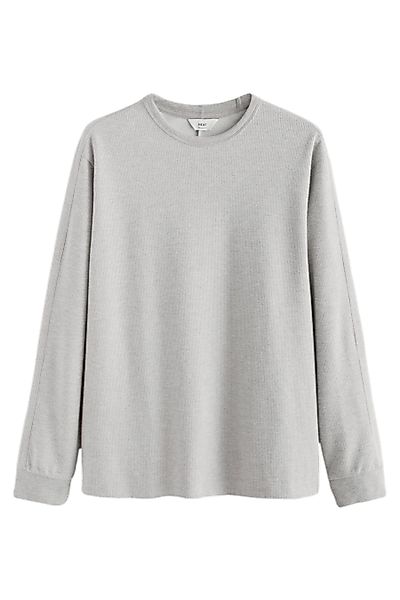 Next Langarmshirt Geripptes, gemütliches Langarmshirt (1-tlg) günstig online kaufen