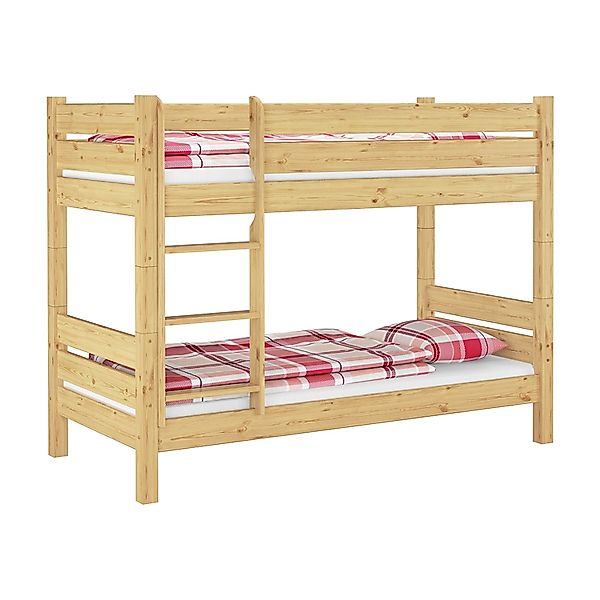 Erst-Holz Niedriges Etagenbett 90 x 200 Kiefer Massiv Teilbare Nische 80 Mo günstig online kaufen