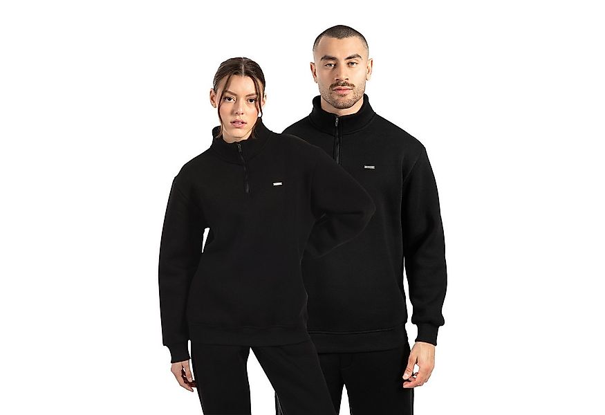 Smilodox Sweatshirt Unisex Jago, Half Zip Sweater, Regular Fit, Metalllabel günstig online kaufen