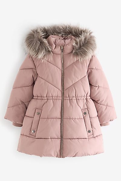 Next Steppmantel Wasserabweisende Steppjacke mit Kunstfellbesatz günstig online kaufen