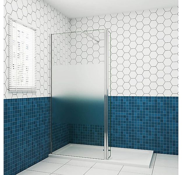 duschspa Duschwand 8mm Duschtrennwand mit Flipper-Panel Glaswand mit Milchs günstig online kaufen