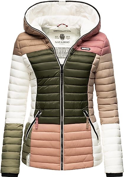 Navahoo Steppjacke "Multikulti", mit Kapuze, stylische Colorblocking Überga günstig online kaufen