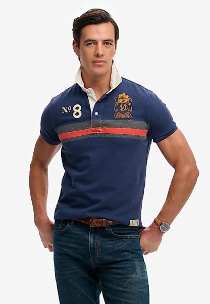 Superdry Poloshirt "DOUBLE EMBLEM JERSEY SS RUGBY" im angesagten Rugby Stil günstig online kaufen