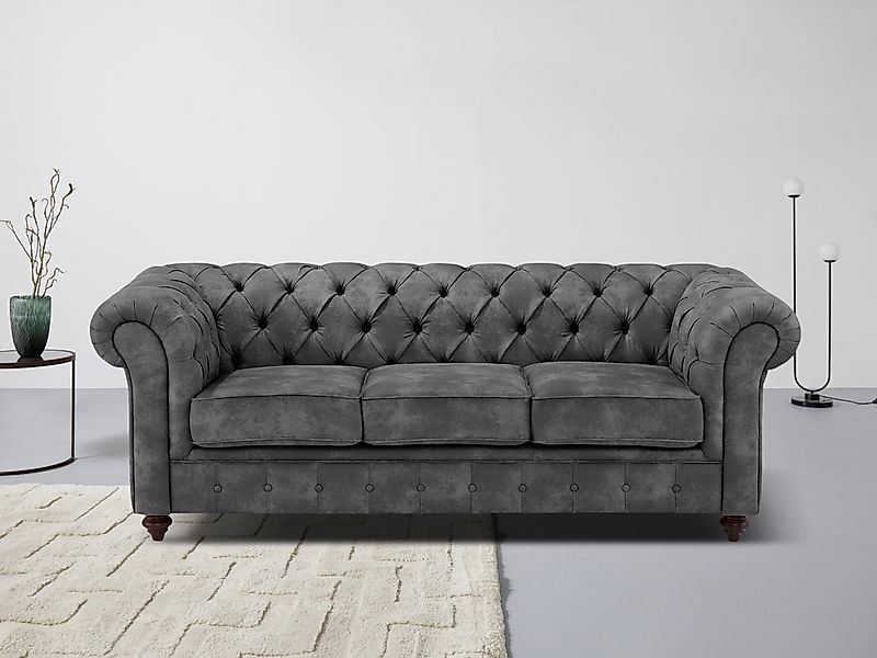 Home affaire Chesterfield-Sofa Chesterfield 3-Sitzer B/T/H: günstig online kaufen