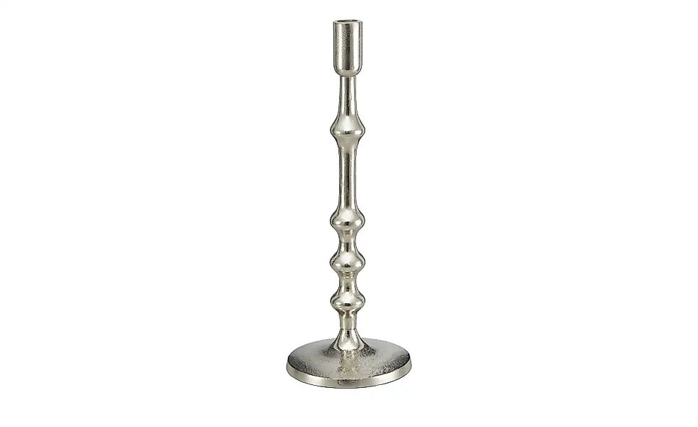 HOME STORY Kerzenständer   ¦ silber ¦ Aluminium ¦ Maße (cm): H: 40  Ø: 14.5 günstig online kaufen