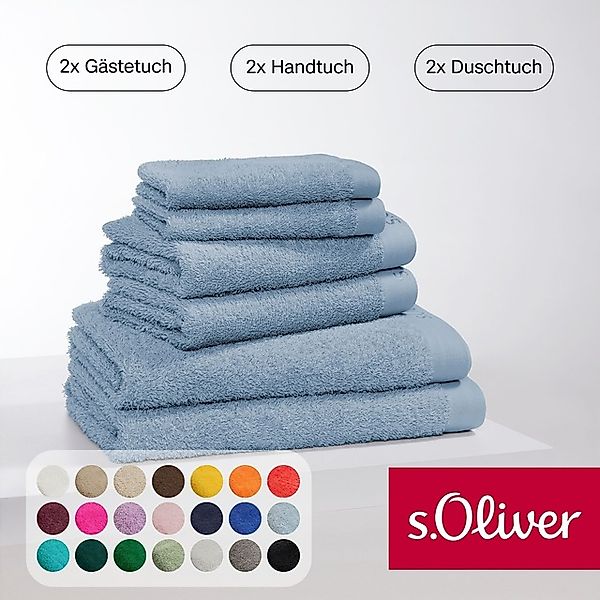 s.Oliver Handtuch Set »s.Oliver, Premium Qualität, 600 gr/m²«, (Set, 6 St., günstig online kaufen