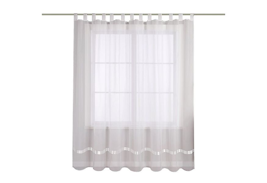 Joyswahl Gardine Maja (1 St), Schlaufen, transparent, mit Satinband, Schals günstig online kaufen