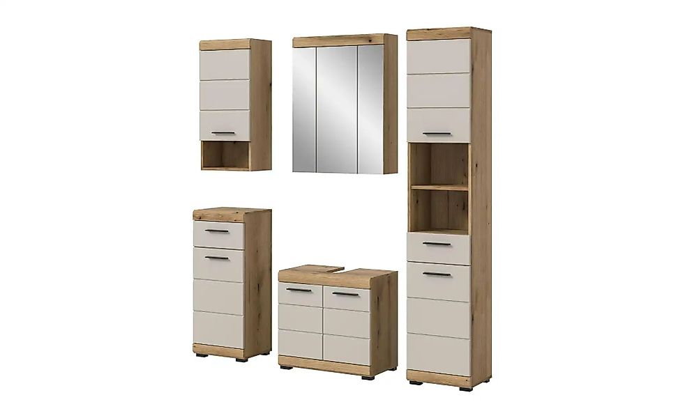 Badkombination   ¦ holzfarben ¦ Maße (cm): B: 164 H: 191 Schränke > Badschr günstig online kaufen