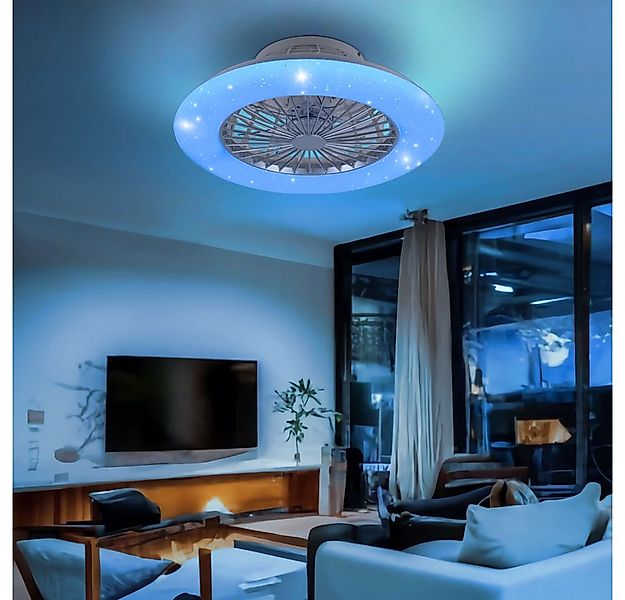 Reality Leuchten Deckenventilator, Deckenventilator Deckenlampe LED dimmbar günstig online kaufen