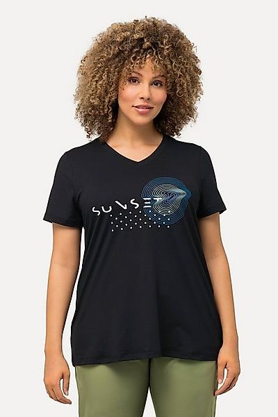 Ulla Popken T-Shirt Funktionsshirt schnelltrocknend V-Ausschnitt günstig online kaufen