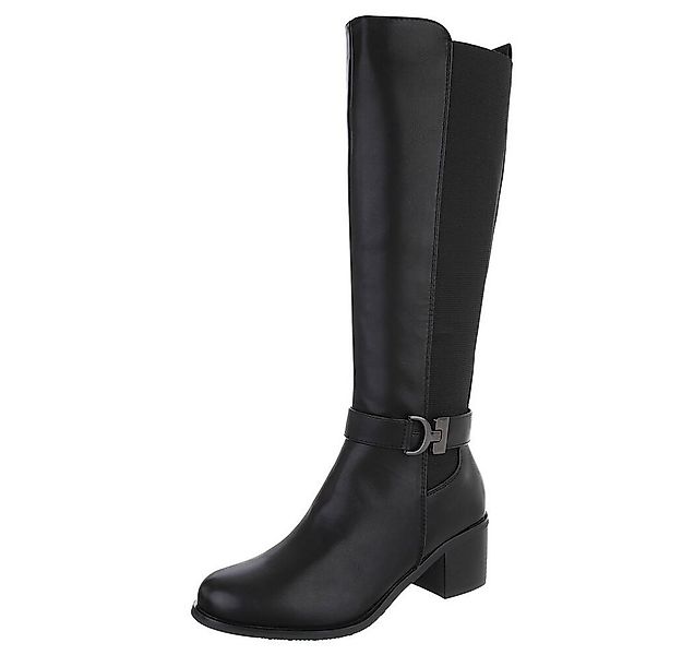 Ital-Design Elegante Damen-Stiefel mit Blockabsatz für Alltag und Freizeit günstig online kaufen