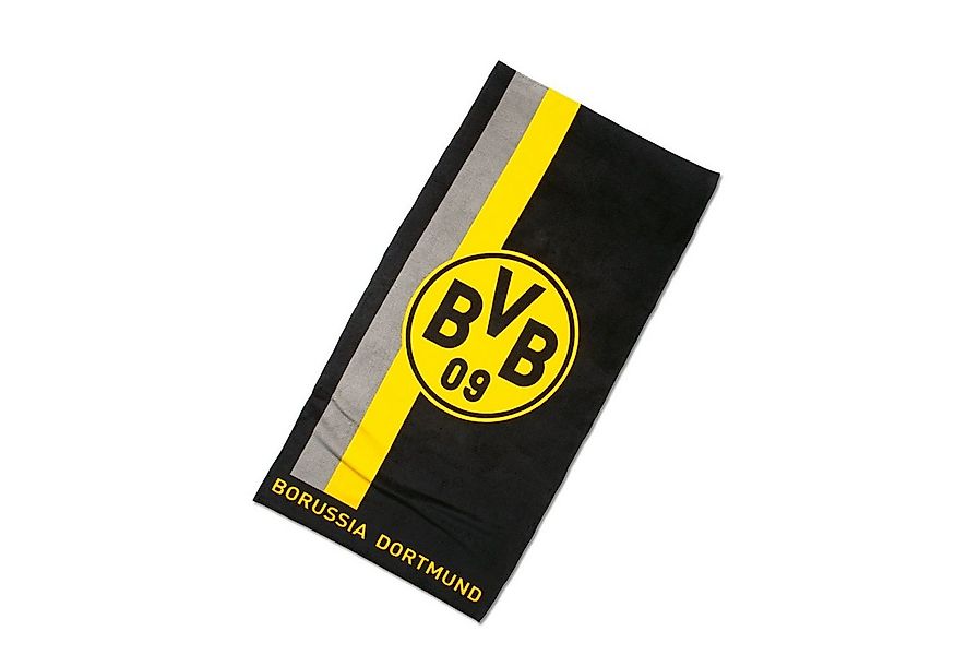 BVB Duschtuch BVB-Duschtuch mit Logo im Streifenmuster, Baumwolle (Set, 1-S günstig online kaufen