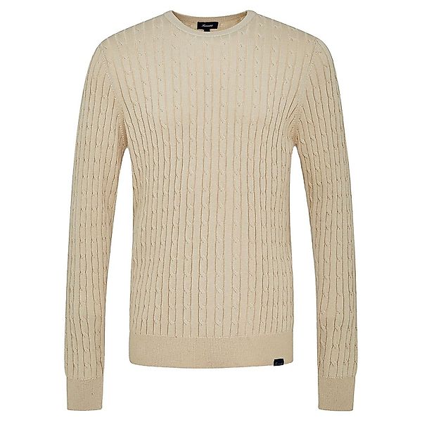 FaÇonnable Cable Cash 12gg Rundhalsausschnitt Sweater 2XL Light Beige günstig online kaufen