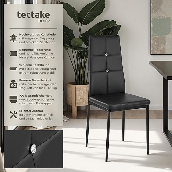 tectake Esszimmerstuhl Set Esszimmerstuhl (Set, 8 günstig online kaufen