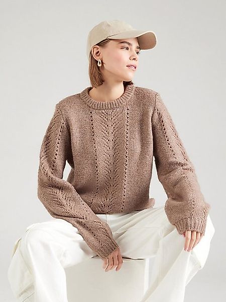 pieces Rundhalspullover PCKATE (1-tlg) Lochmuster günstig online kaufen