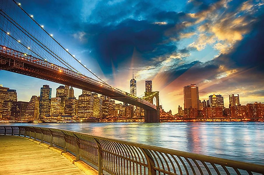 Papermoon Fototapete »Manhattan Sunset« günstig online kaufen