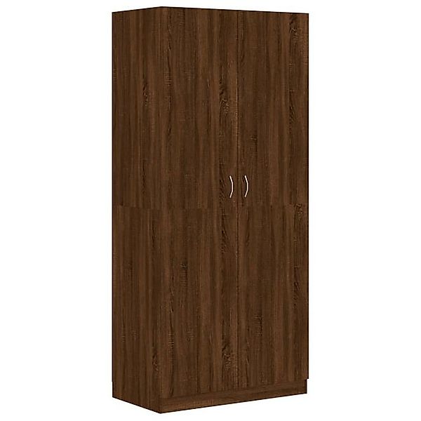 vidaXL Kleiderschrank Mehrzweckschrank Braun Eichen-Optik 90x52x200 cm Holz günstig online kaufen