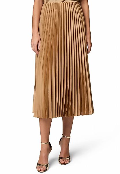 Zero Midirock "zero Satin-Rock Midi mit Plisseefalten", Falten günstig online kaufen