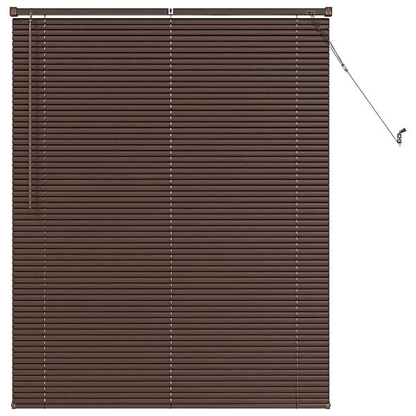 vidaXL Venetianer Jalousie Dunkelbraun mit Muster 150 x 120 cm PVC 42003792 günstig online kaufen