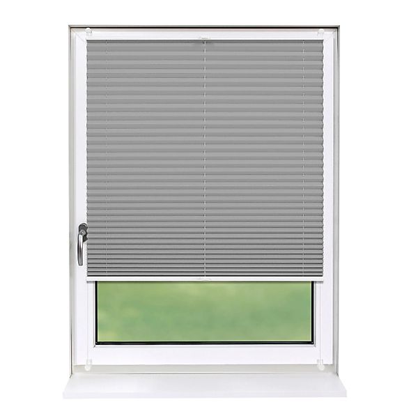 Deco-Raum Plissee Basic ohne Bohren 90x210cm Grau Blickdicht Klemmfix günstig online kaufen