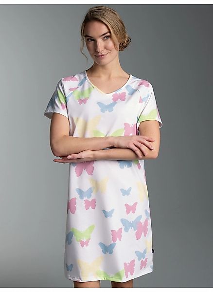 Trigema Nachthemd "TRIGEMA Nachthemd mit Allover-Druck "Schmetterlinge"" 1 günstig online kaufen