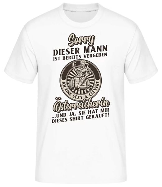 Bereits Vergeben An Österreicherin · Männer Basic T-Shirt günstig online kaufen