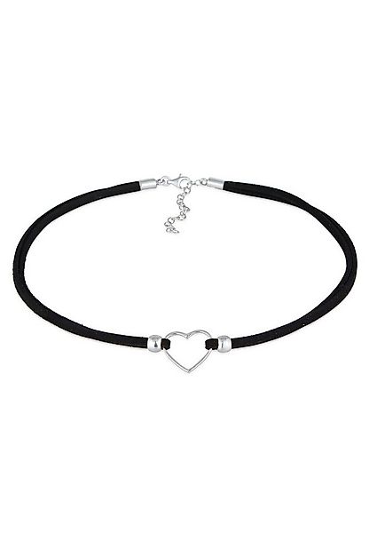 Elli Choker Choker Herz Halsband Schwarz 925 Silber günstig online kaufen