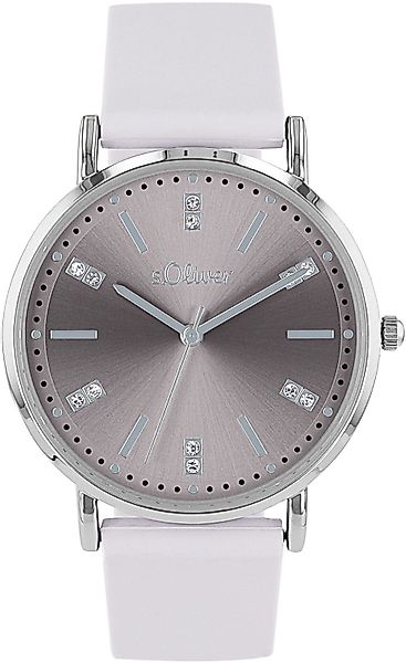 s.Oliver Quarzuhr 2038368, Armbanduhr, Damenuhr, Kristallsteine, günstig online kaufen