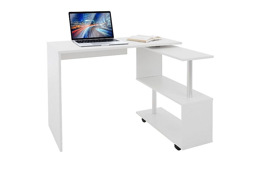 ML-DESIGN Schreibtisch Eckschreibtisch drehbar 90° mit 4 leichtgängige Roll günstig online kaufen