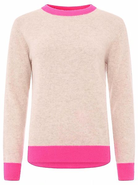 Zwillingsherz Kaschmirpullover "Roundneck with "Colored Edges"", Kaschmir m günstig online kaufen