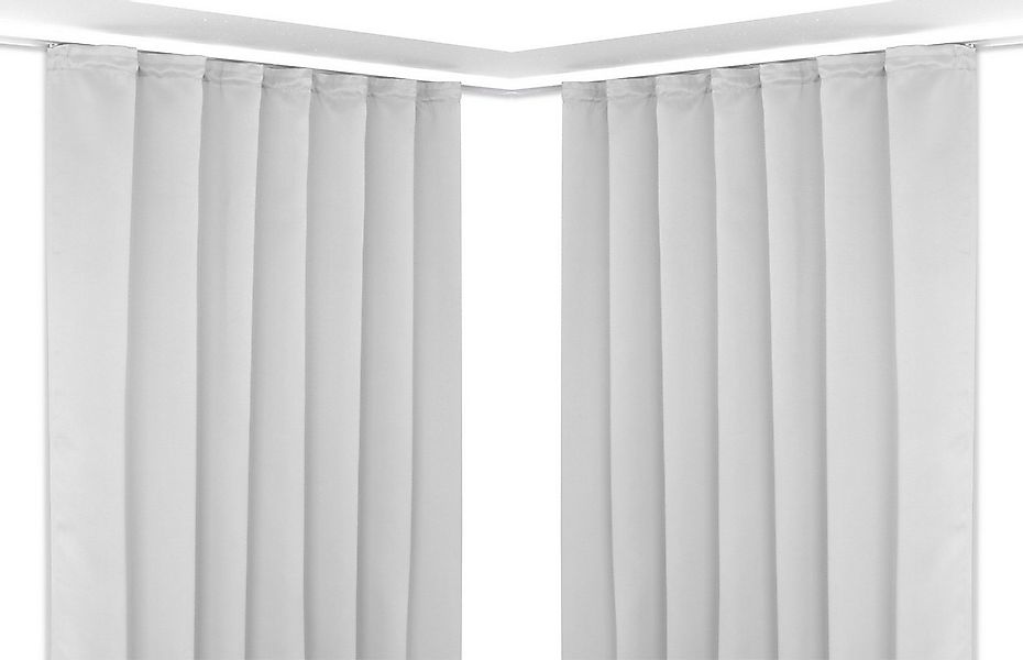 Beautex Verdunkelungsvorhang 2er Set Verdunkelungsgardine mit U-Band, Black günstig online kaufen