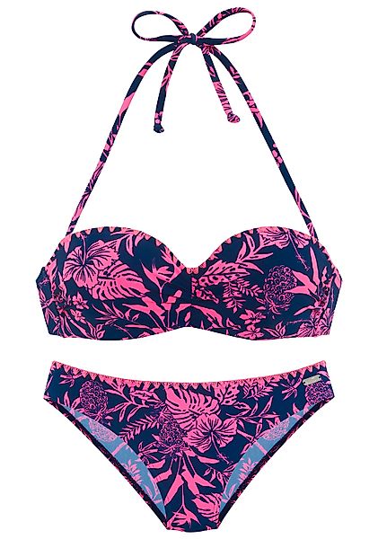 Venice Beach Bügel-Bandeau-Bikini "Kensi" mit kontrasfarbener Häkelkante günstig online kaufen