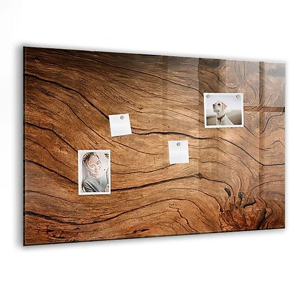 Tulup Beschreibbare Glasmagnettafel Altes Holz Magnettafel Büro Glas 90x60 günstig online kaufen
