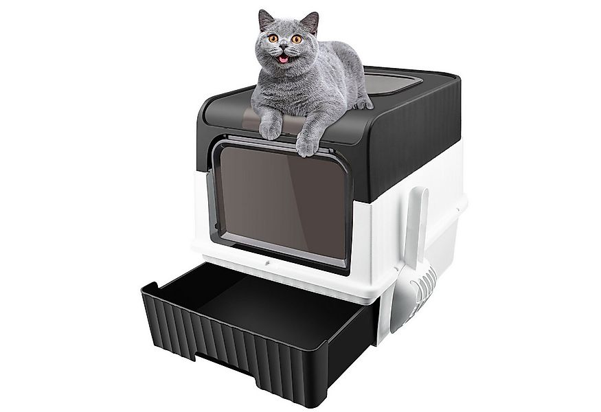 JEOBEST Katzentoilette Katzenklo Faltbare, Katzentoilette, mit Deckel, ausz günstig online kaufen